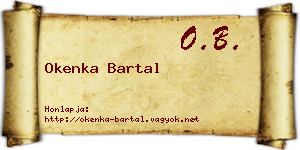 Okenka Bartal névjegykártya