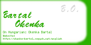 bartal okenka business card